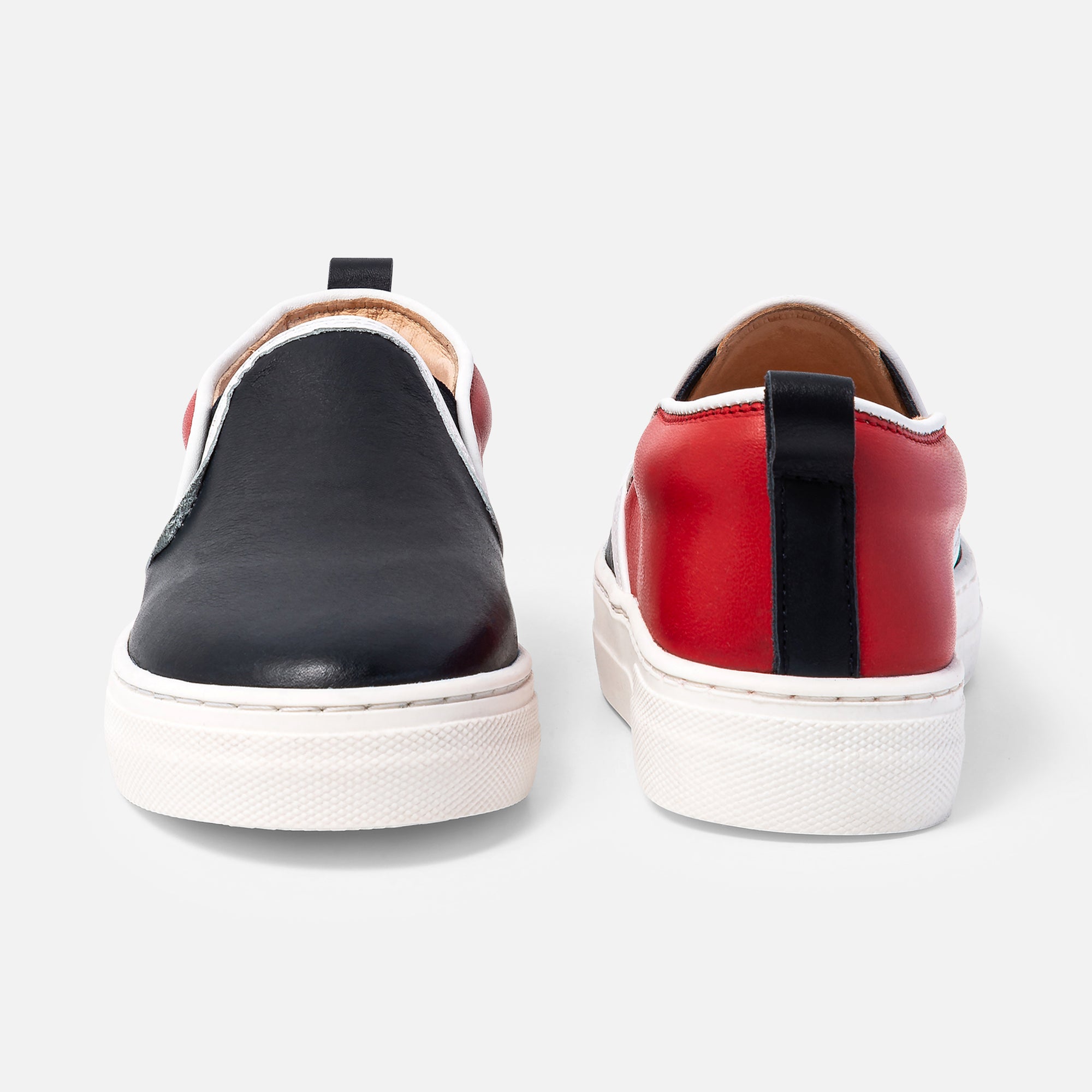 111 QTY / MARINE/ROUGE CHAUSSURES CUIR ANTONIN