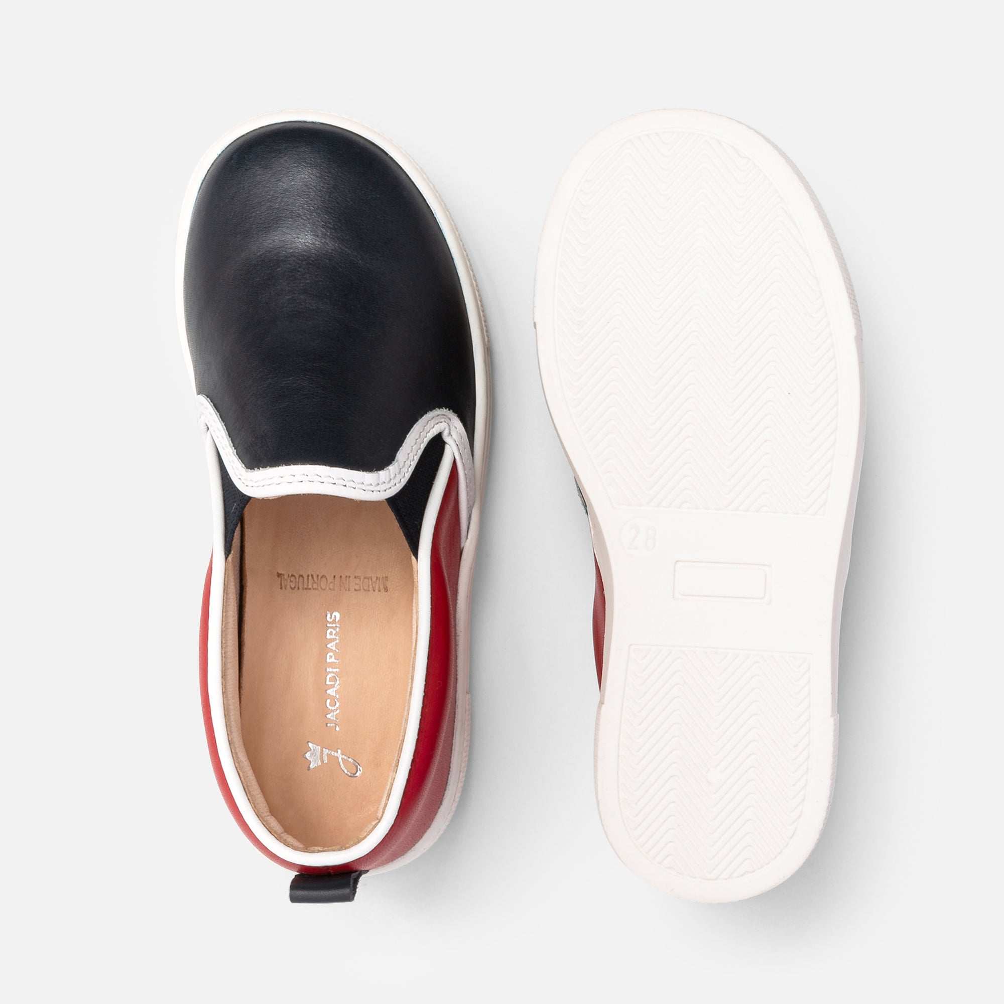 111 QTY / MARINE/ROUGE CHAUSSURES CUIR ANTONIN