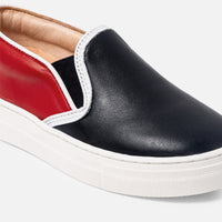 111 QTY / MARINE/ROUGE CHAUSSURES CUIR ANTONIN