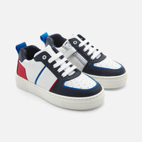 19 QTY / MARINE/ROUGE CHAUSSURES CUIR FRED 2 COL