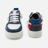 19 QTY / MARINE/ROUGE CHAUSSURES CUIR FRED 2 COL