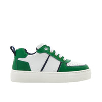 2 QTY / MARINE/VERT CHAUSSURES CUIR FRED 2 COL
