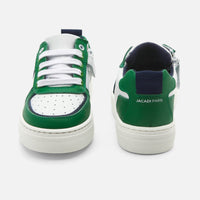 2 QTY / MARINE/VERT CHAUSSURES CUIR FRED 2 COL