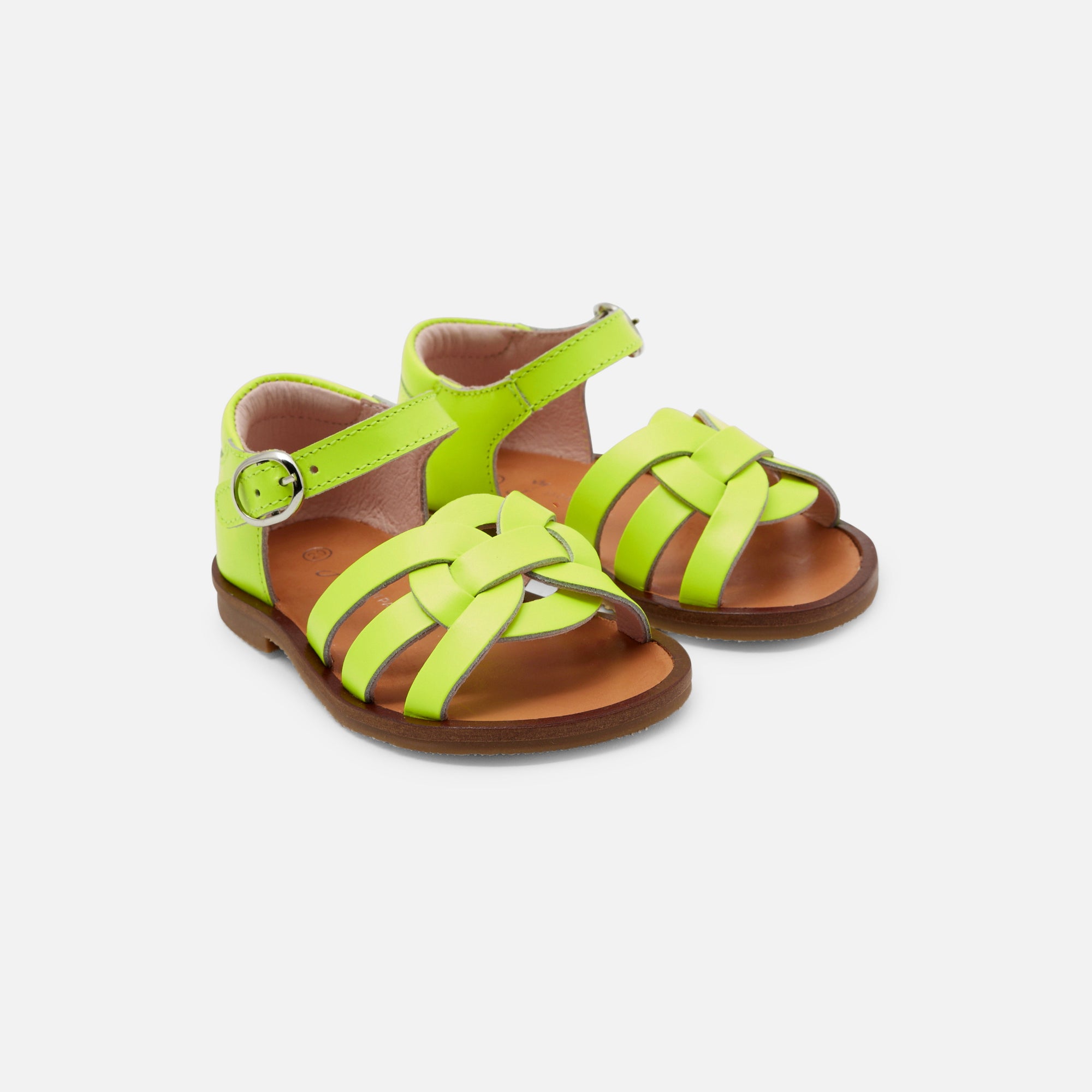 63 QTY / JAUNE FLUO CHAUSSURES CUIR ALBANE