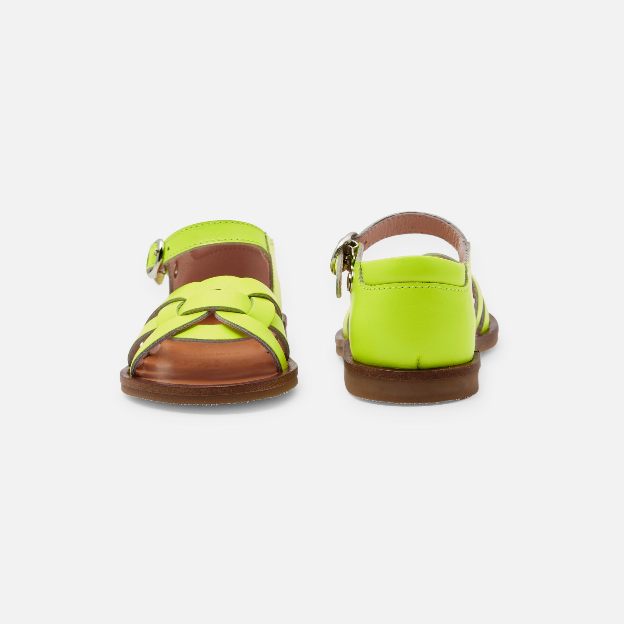 63 QTY / JAUNE FLUO CHAUSSURES CUIR ALBANE