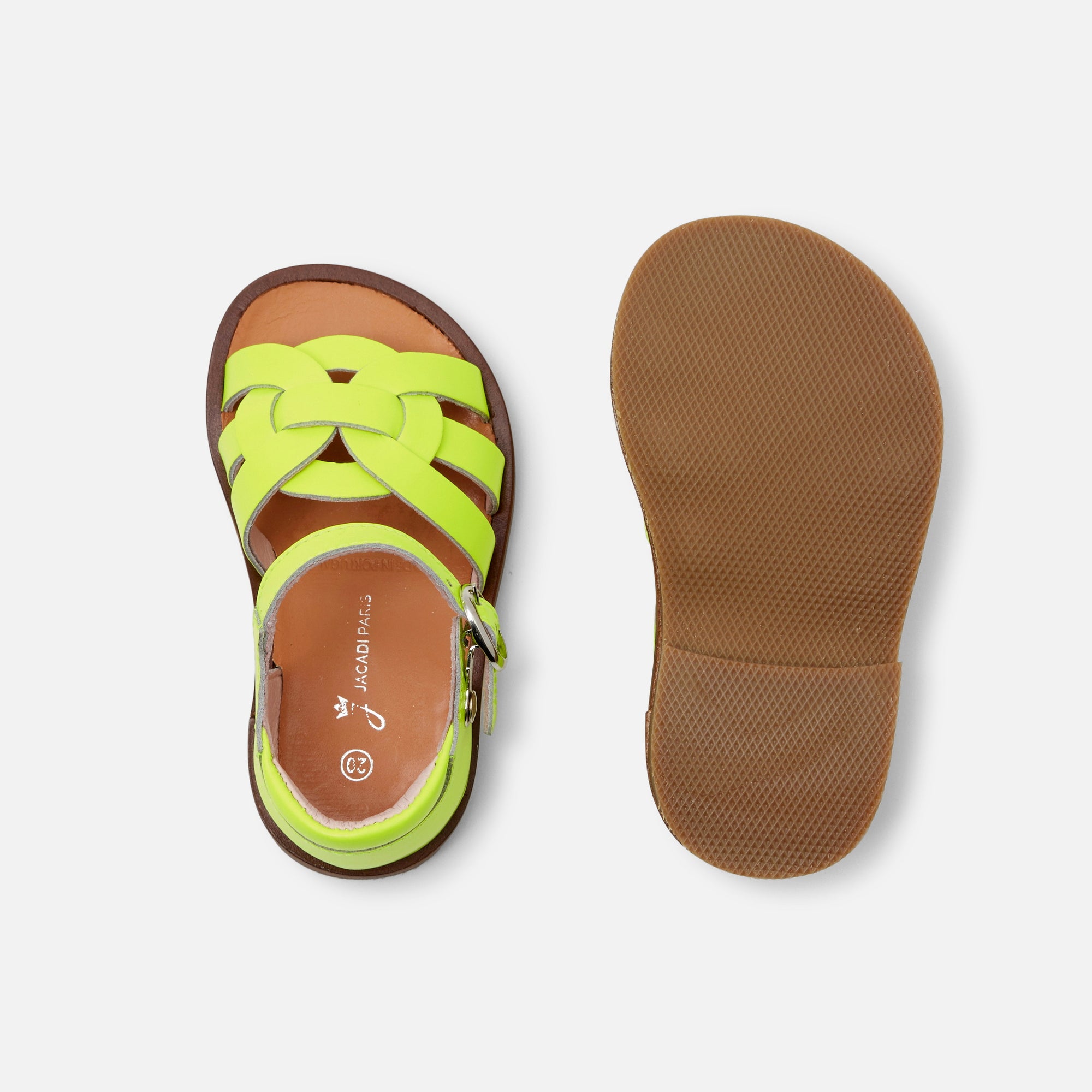 63 QTY / JAUNE FLUO CHAUSSURES CUIR ALBANE