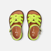 63 QTY / JAUNE FLUO CHAUSSURES CUIR ALBANE