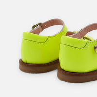 63 QTY / JAUNE FLUO CHAUSSURES CUIR ALBANE