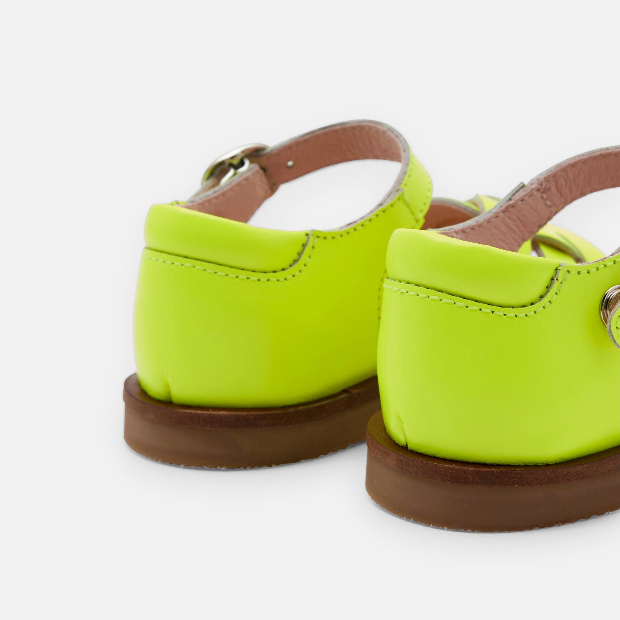 63 QTY / JAUNE FLUO CHAUSSURES CUIR ALBANE