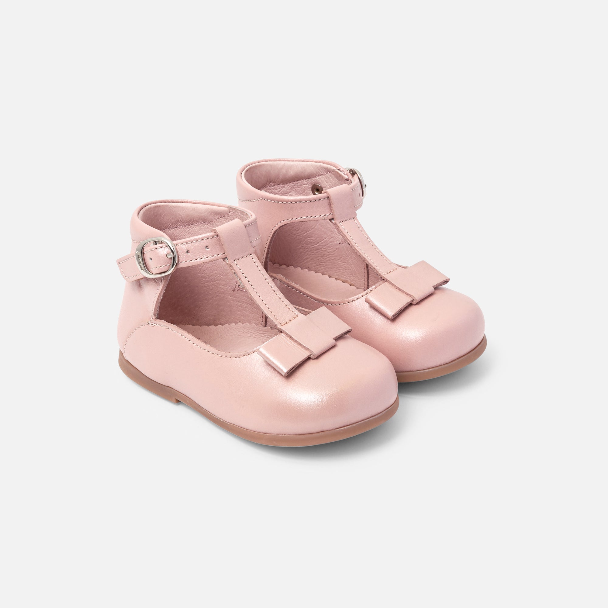 2 QTY / ROSE CHAUSSURES CUIR PUCE COL