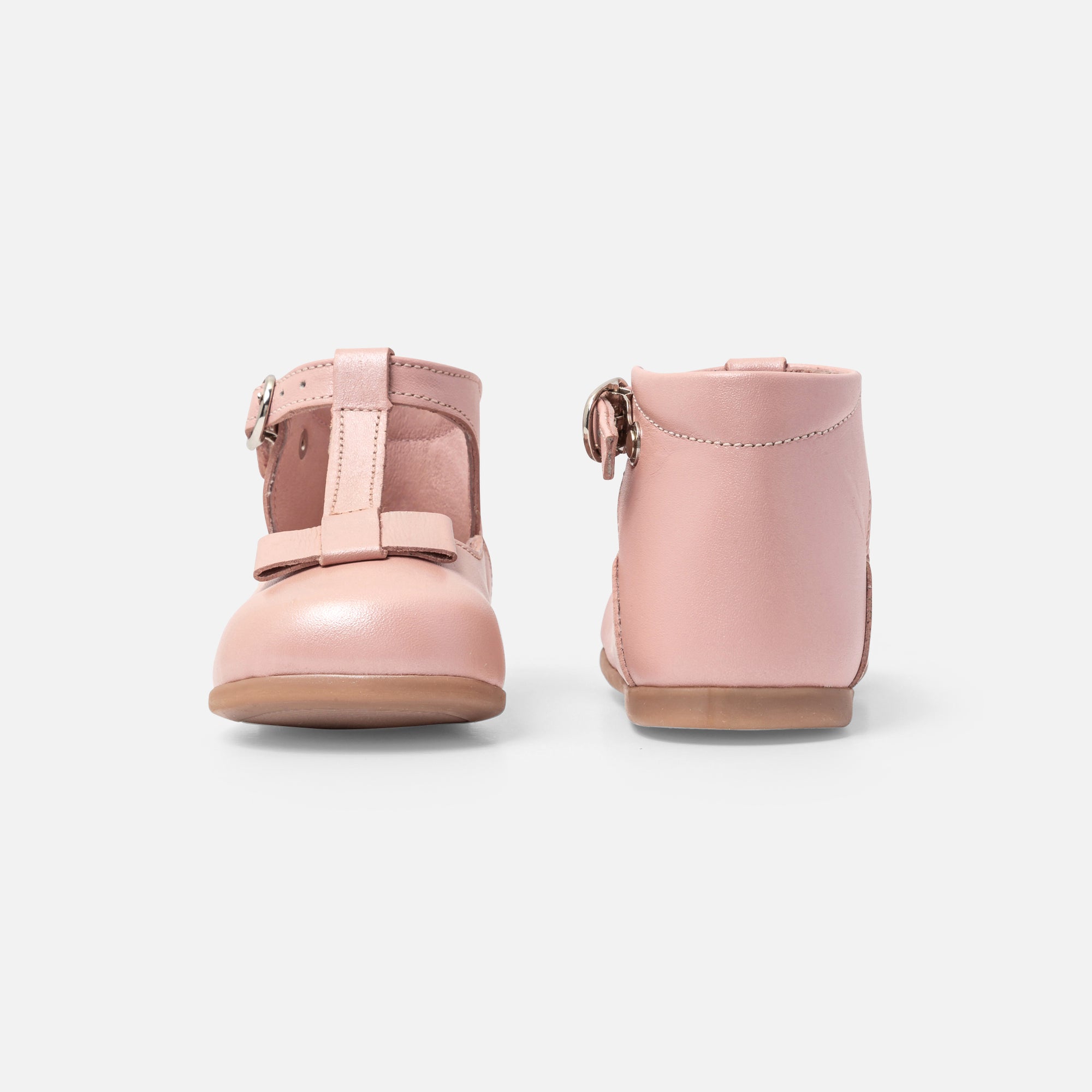 2 QTY / ROSE CHAUSSURES CUIR PUCE COL