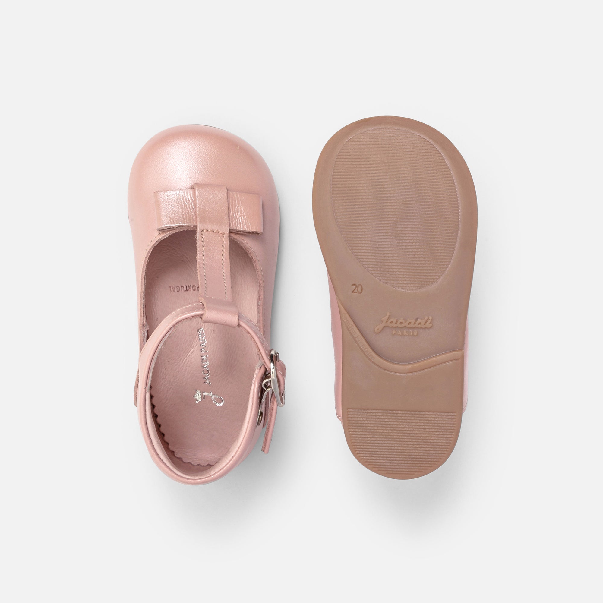2 QTY / ROSE CHAUSSURES CUIR PUCE COL