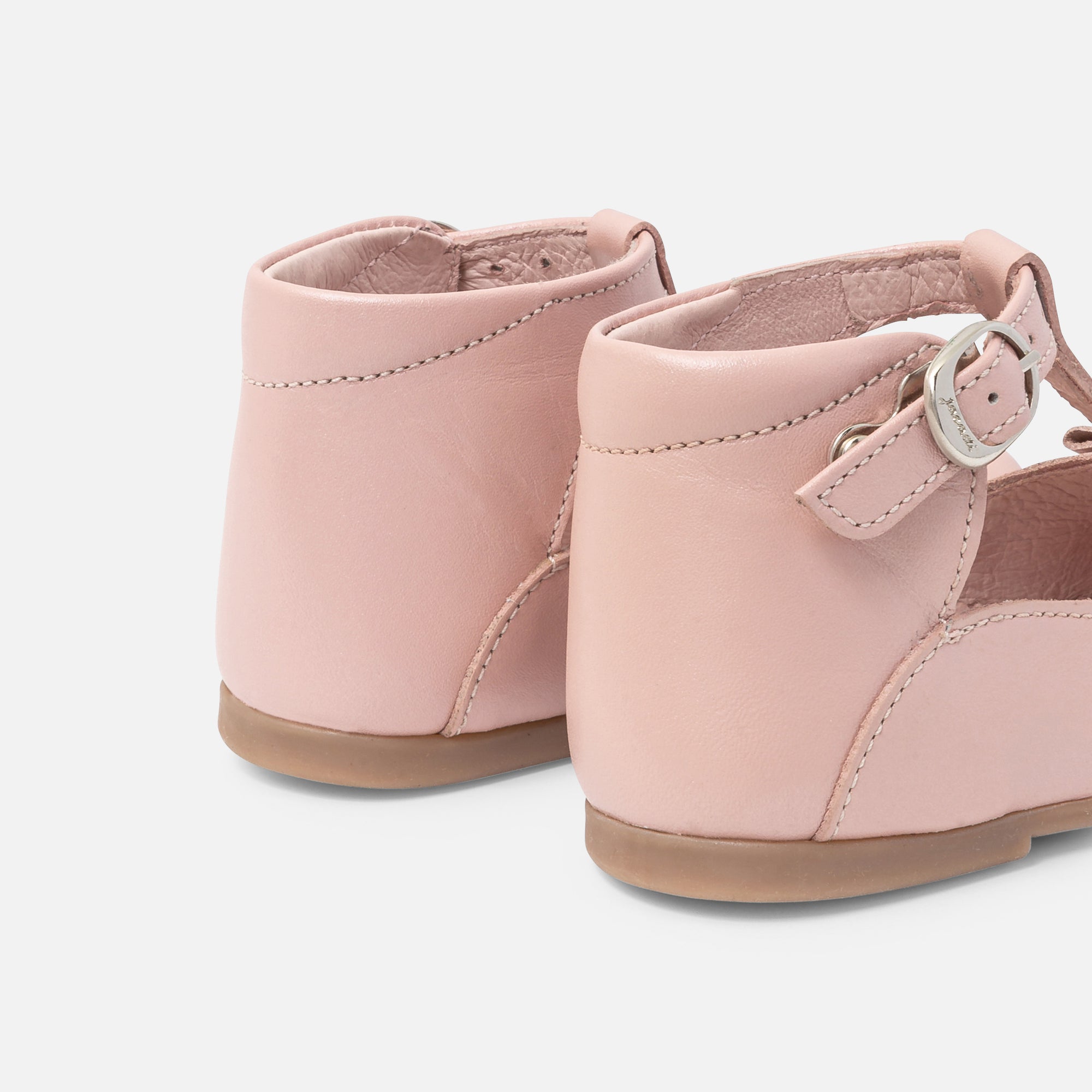2 QTY / ROSE CHAUSSURES CUIR PUCE COL