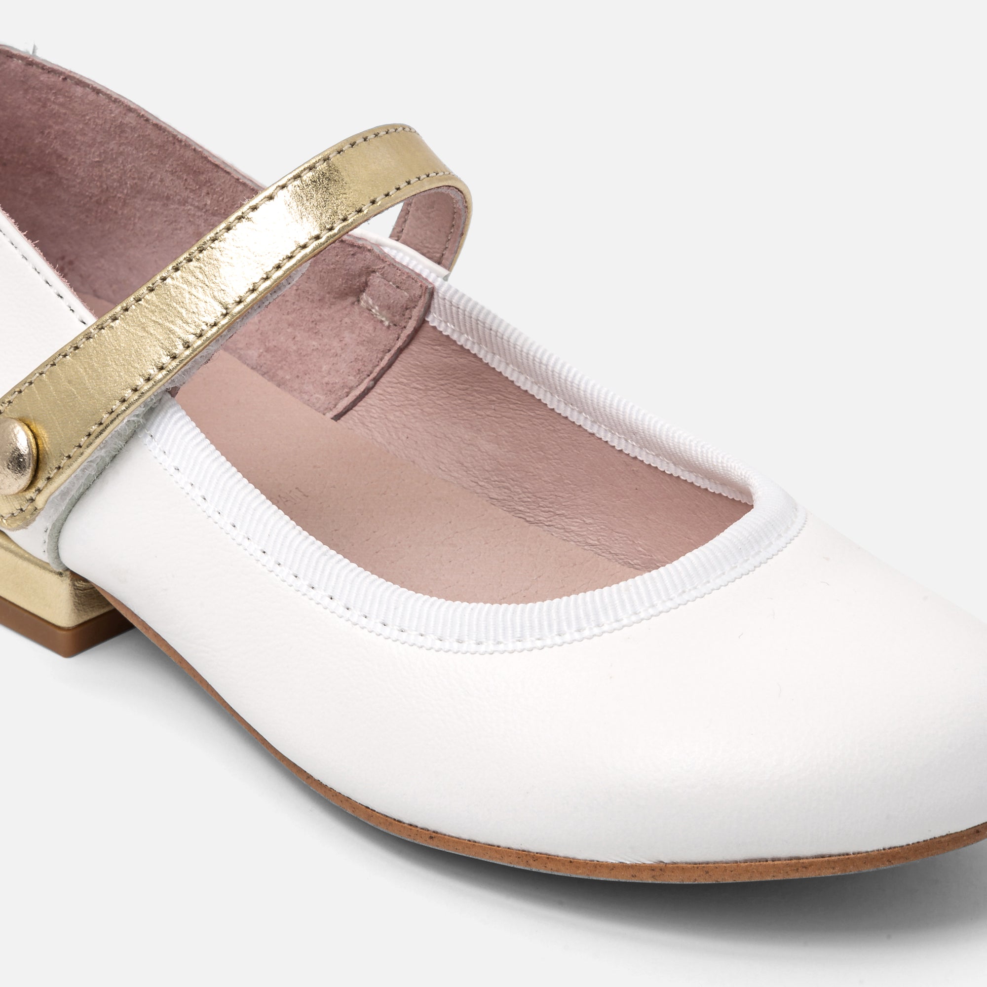 1 QTY / BLANC JACADI CHAUSSURES CUIR AGLAE