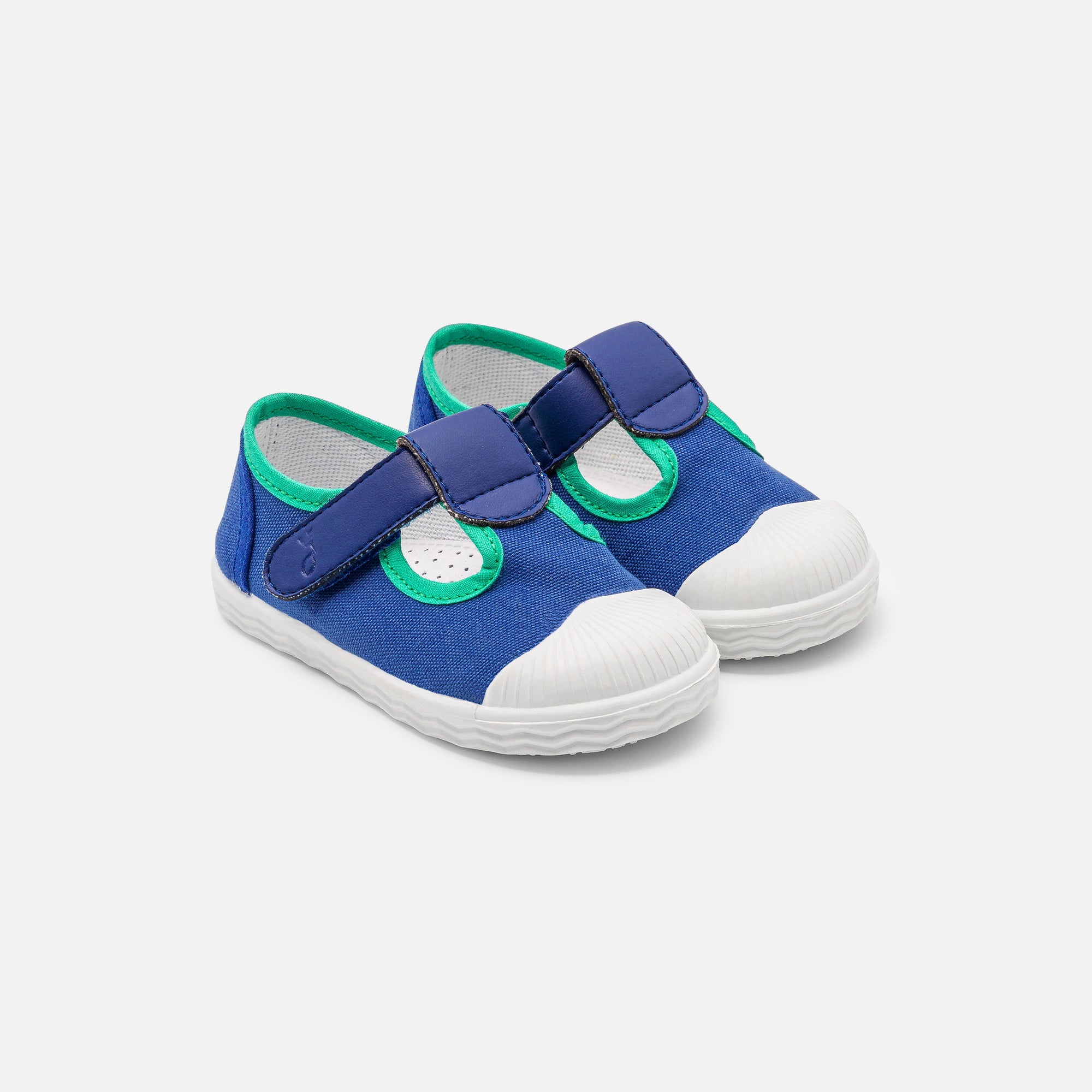 0 QTY / BLEU/VERT CHAUSSURES TOILE MAGIC COL