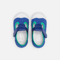 0 QTY / BLEU/VERT CHAUSSURES TOILE MAGIC COL