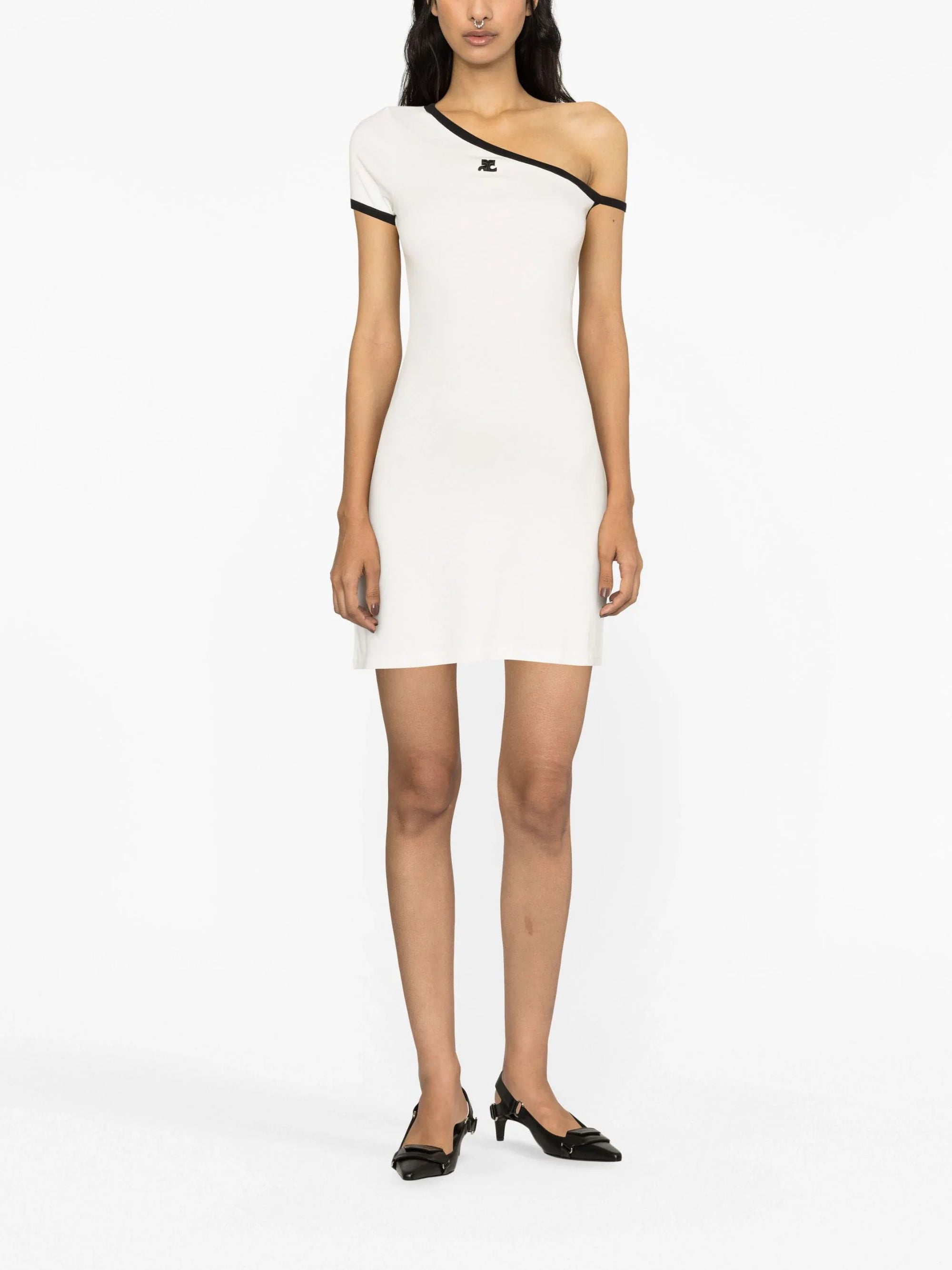 3pcs RELIQUAT 120€ / Robe contraste asymétrique - Heritage white & Black
