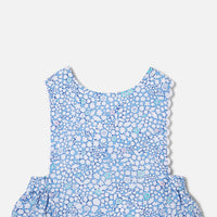 238 QTY / BLEU/MULTICO PAP COMBINAISON/ BLOOMER COCOTTA