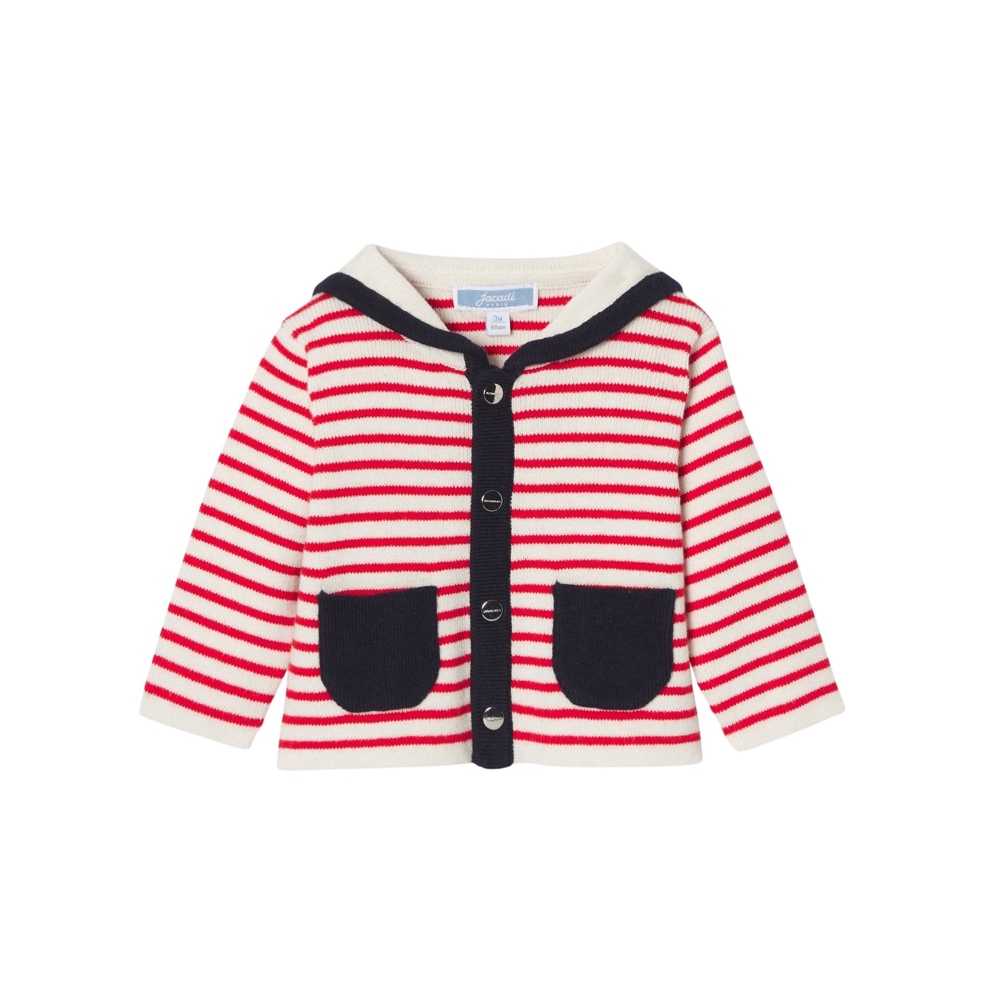 5 QTY / BLANC/ROUGE PAP GILET / CARDIGAN MAISON