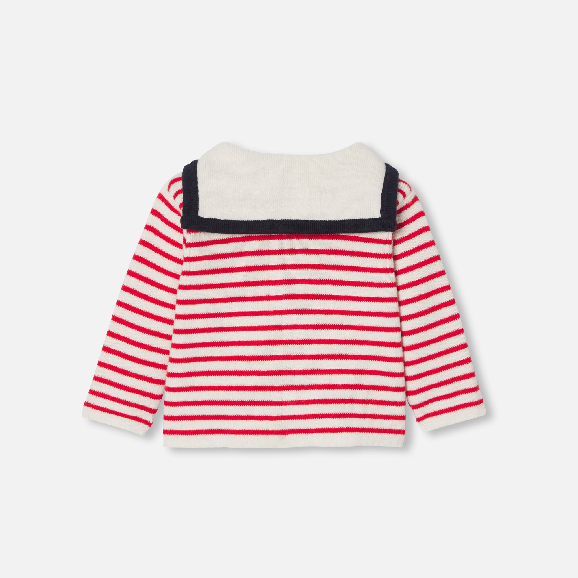5 QTY / BLANC/ROUGE PAP GILET / CARDIGAN MAISON