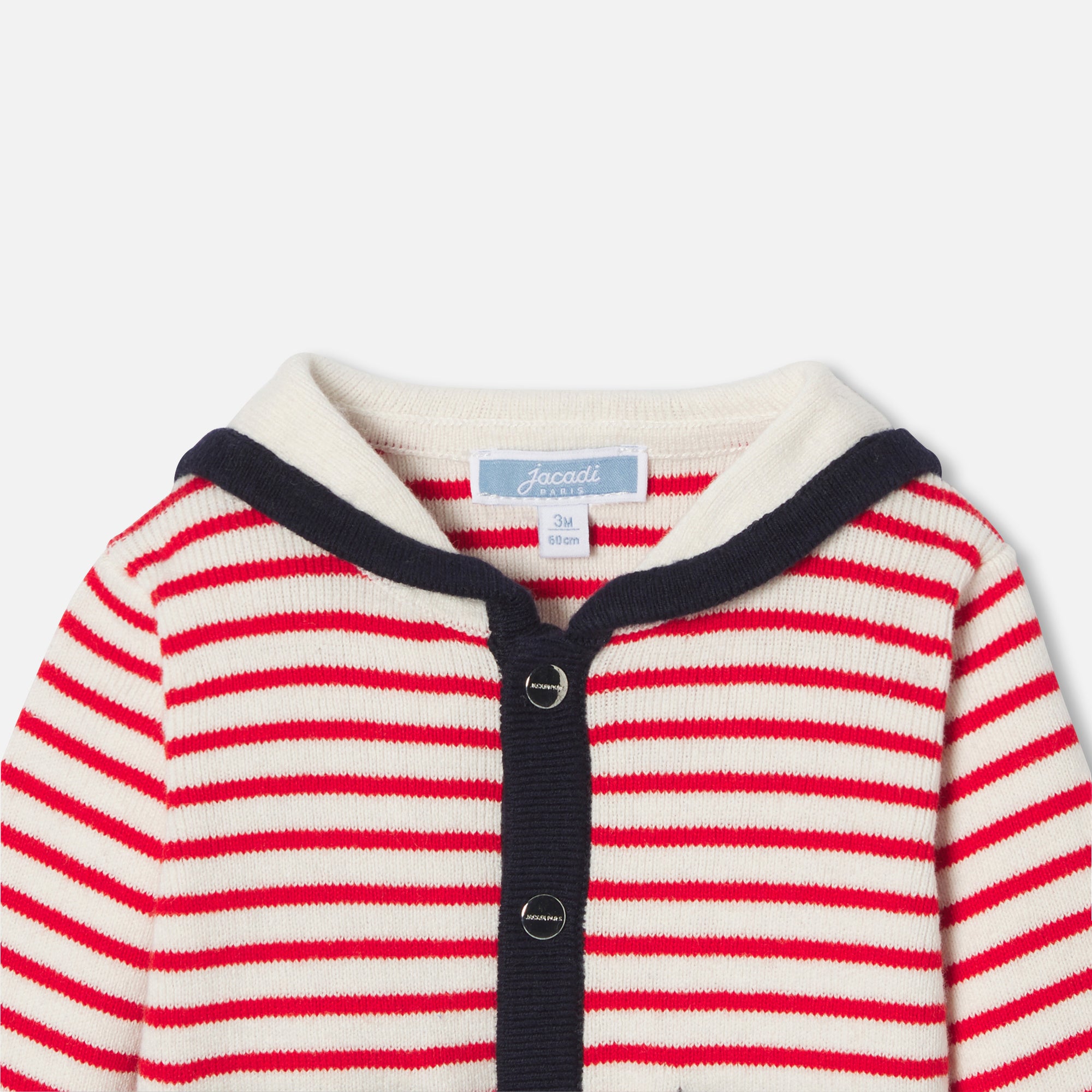 5 QTY / BLANC/ROUGE PAP GILET / CARDIGAN MAISON
