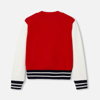 628 QTY / ROUGE/MULTICO PAP GILET / CARDIGAN GIROFLE