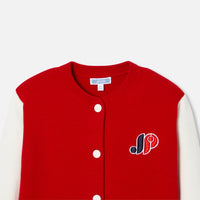 628 QTY / ROUGE/MULTICO PAP GILET / CARDIGAN GIROFLE