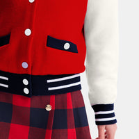 628 QTY / ROUGE/MULTICO PAP GILET / CARDIGAN GIROFLE