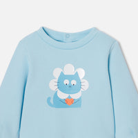 42 QTY / BLEU ACIER PAP SWEAT MIAOU