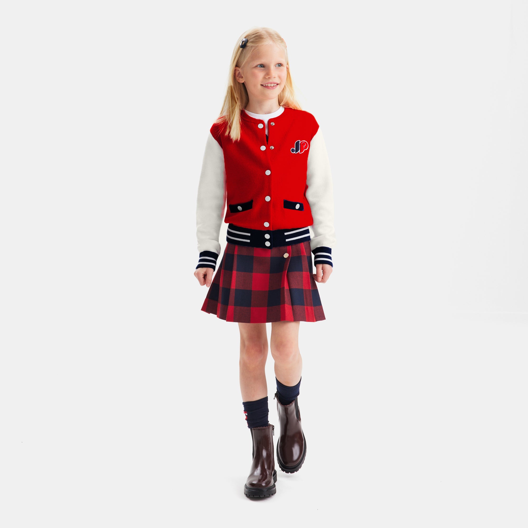18 QTY / MARINE/ROUGE PAP JUPE GAZETTE