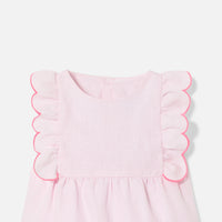 217 QTY / ROSE PALE  PAP COMBINAISON/ BLOOMER CARAMELLE