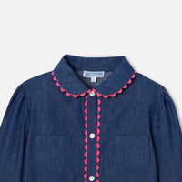 0 QTY / BLEU DENIM PAP TUNIQUE / BLOUSE MOLIERE