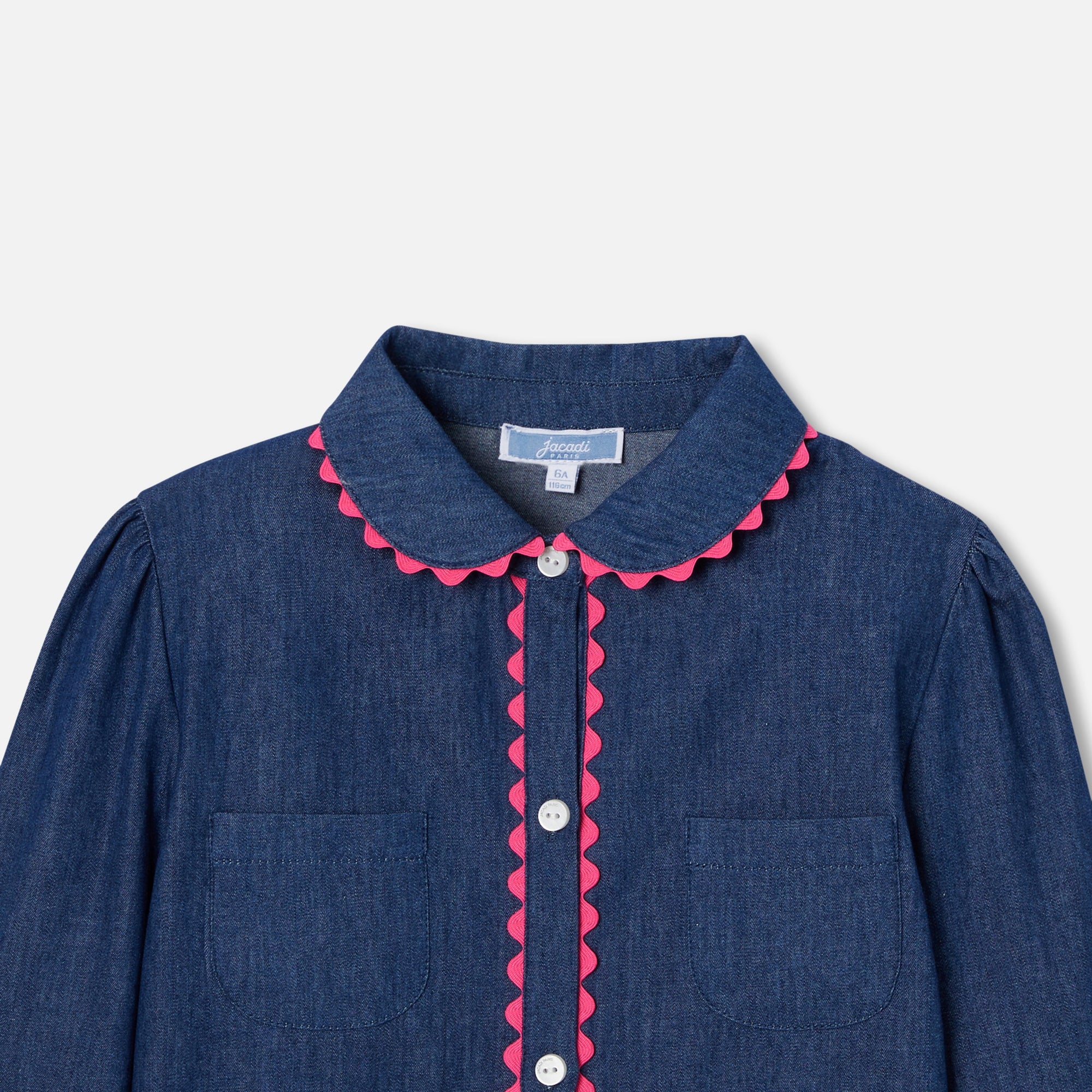 0 QTY / BLEU DENIM PAP TUNIQUE / BLOUSE MOLIERE