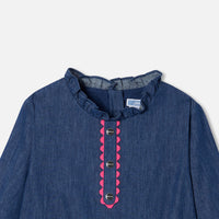 13 QTY / BLEU DENIM PAP ROBE MORGANE