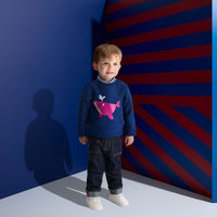 5 QTY / BLEU FONCE PAP SWEAT MODERNE