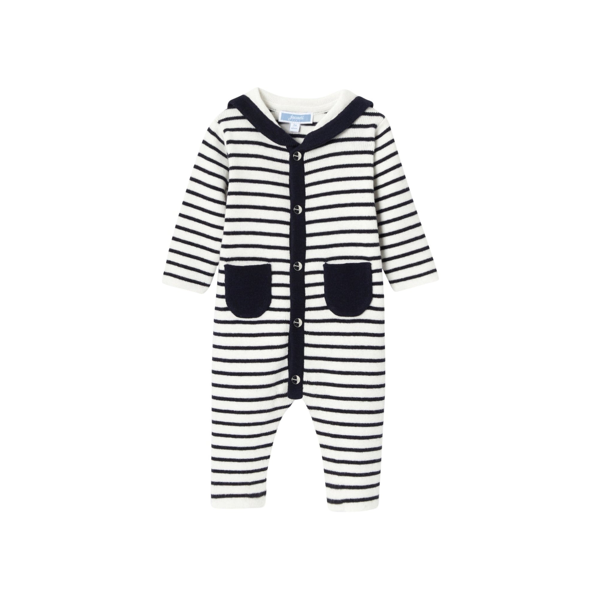 0 QTY / MARINE/BLANC PAP COMBINAISON/ BLOOMER MAGNE