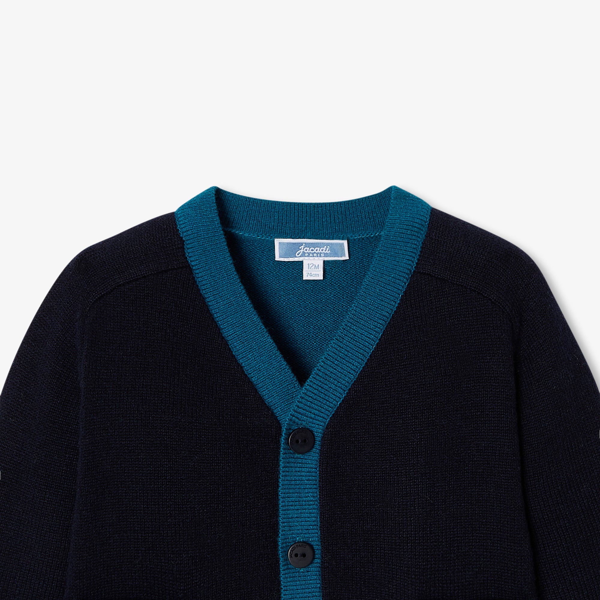 0 QTY / MARINE JACADI PAP GILET / CARDIGAN MOLETTE
