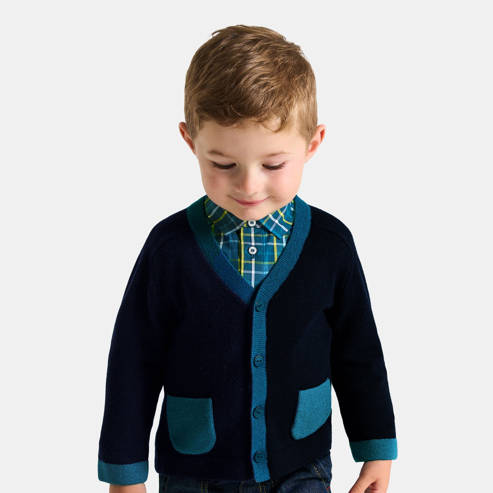 0 QTY / MARINE JACADI PAP GILET / CARDIGAN MOLETTE