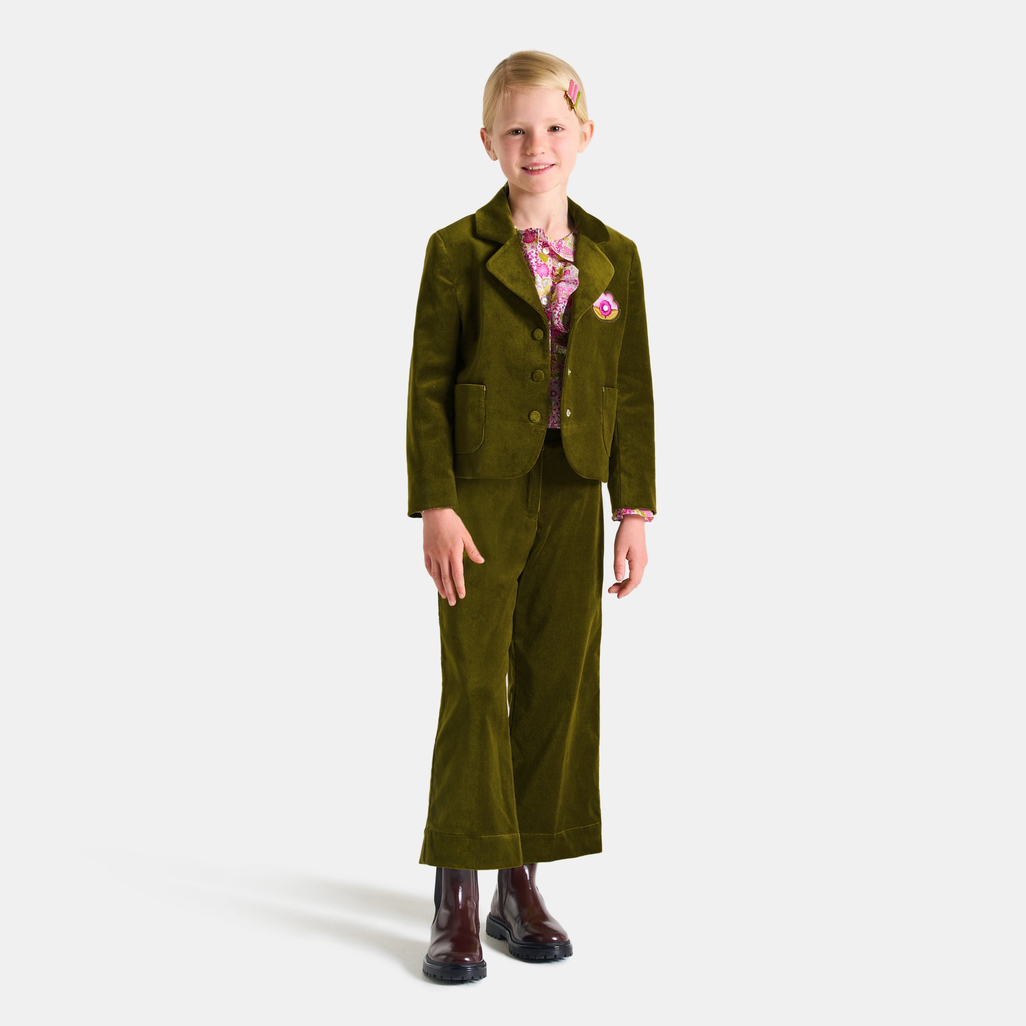 4 QTY / VERT OLIVE PAP PANTALON MACASSIE