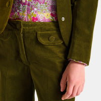 4 QTY / VERT OLIVE PAP PANTALON MACASSIE