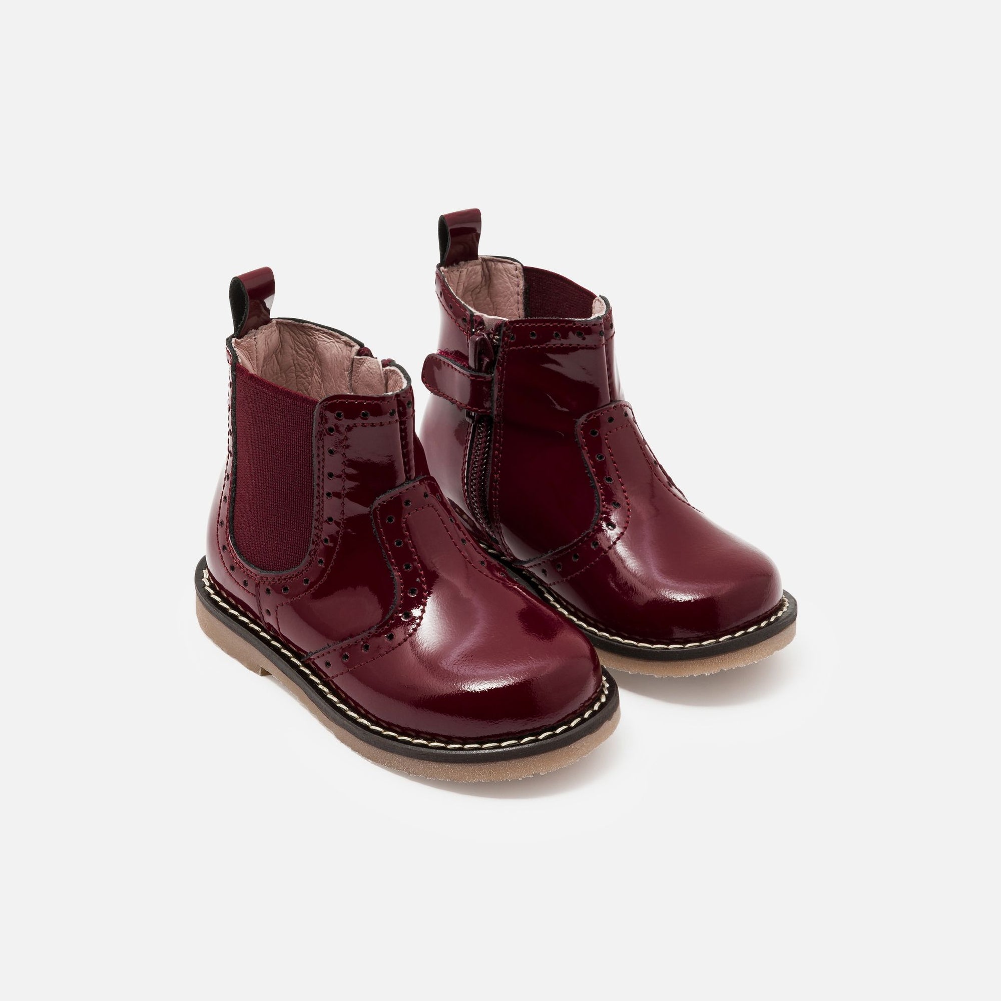 Diva leather ankle boots - Bordeaux