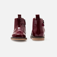 Diva leather ankle boots - Bordeaux