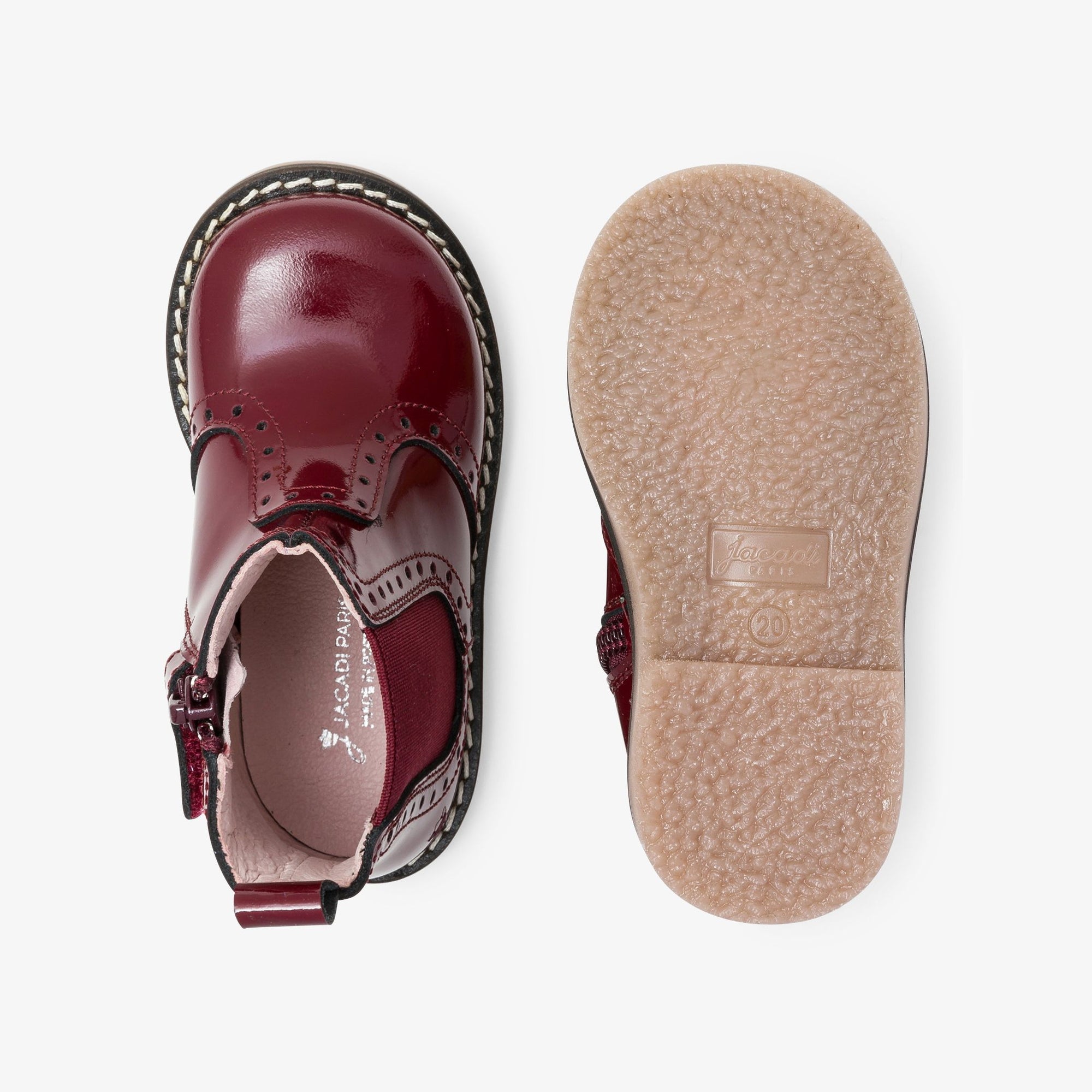 Diva leather ankle boots - Bordeaux