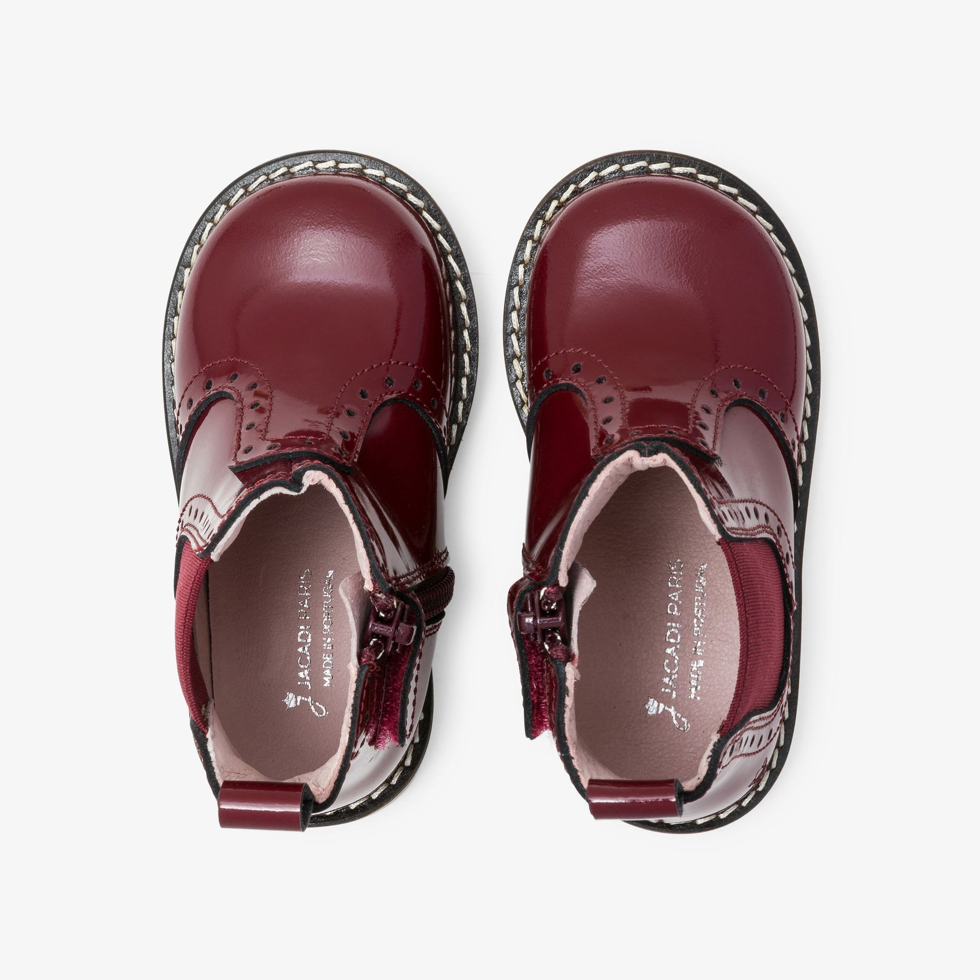 Diva leather ankle boots - Bordeaux