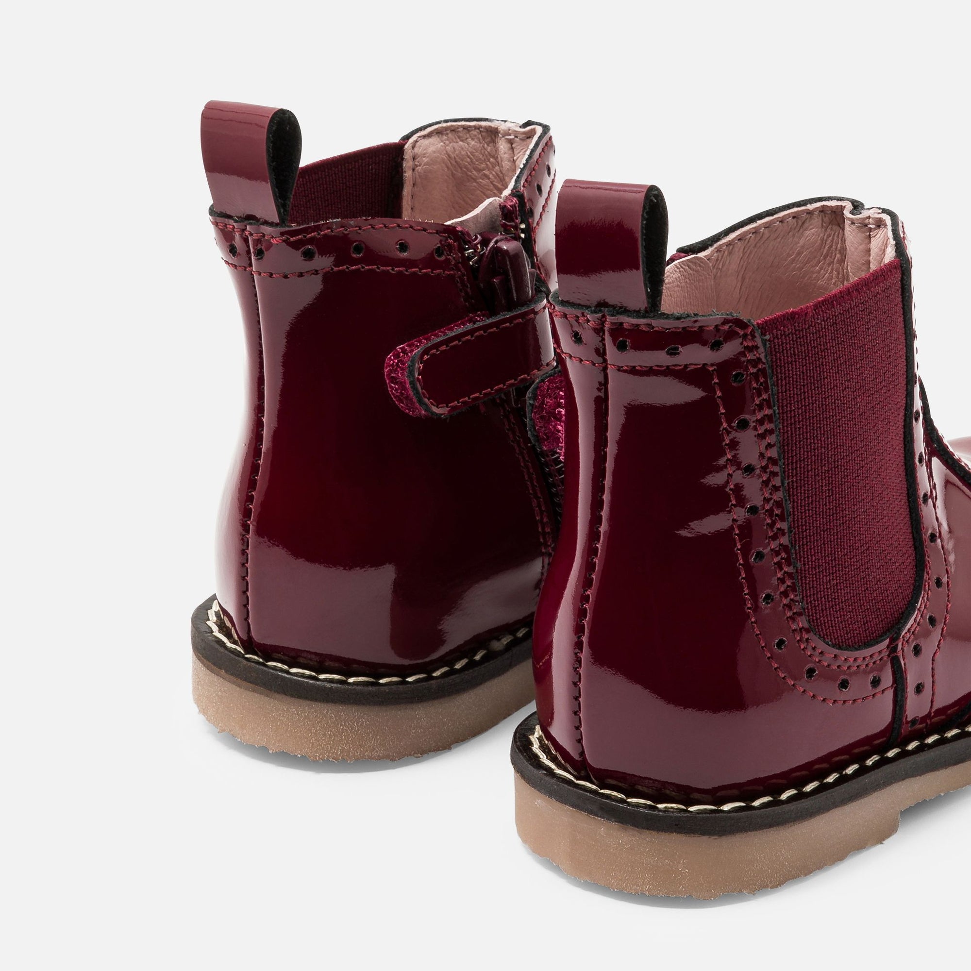Diva leather ankle boots - Bordeaux