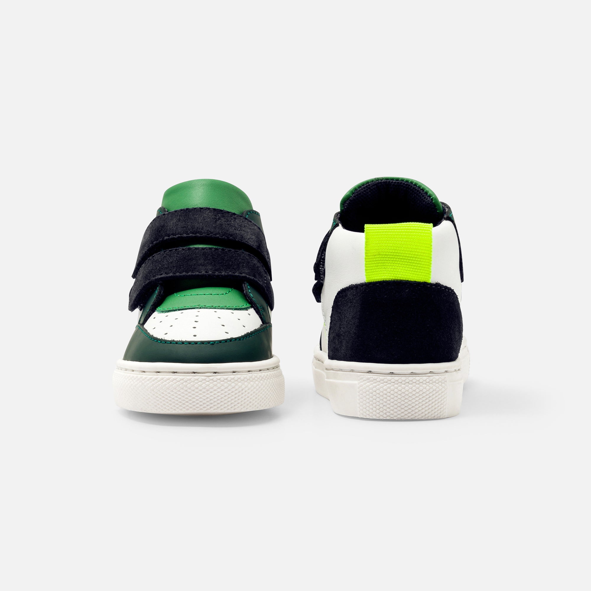 17 QTY / BLANC/VERT CHAUSSURES CUIR BARTHELEMY COL
