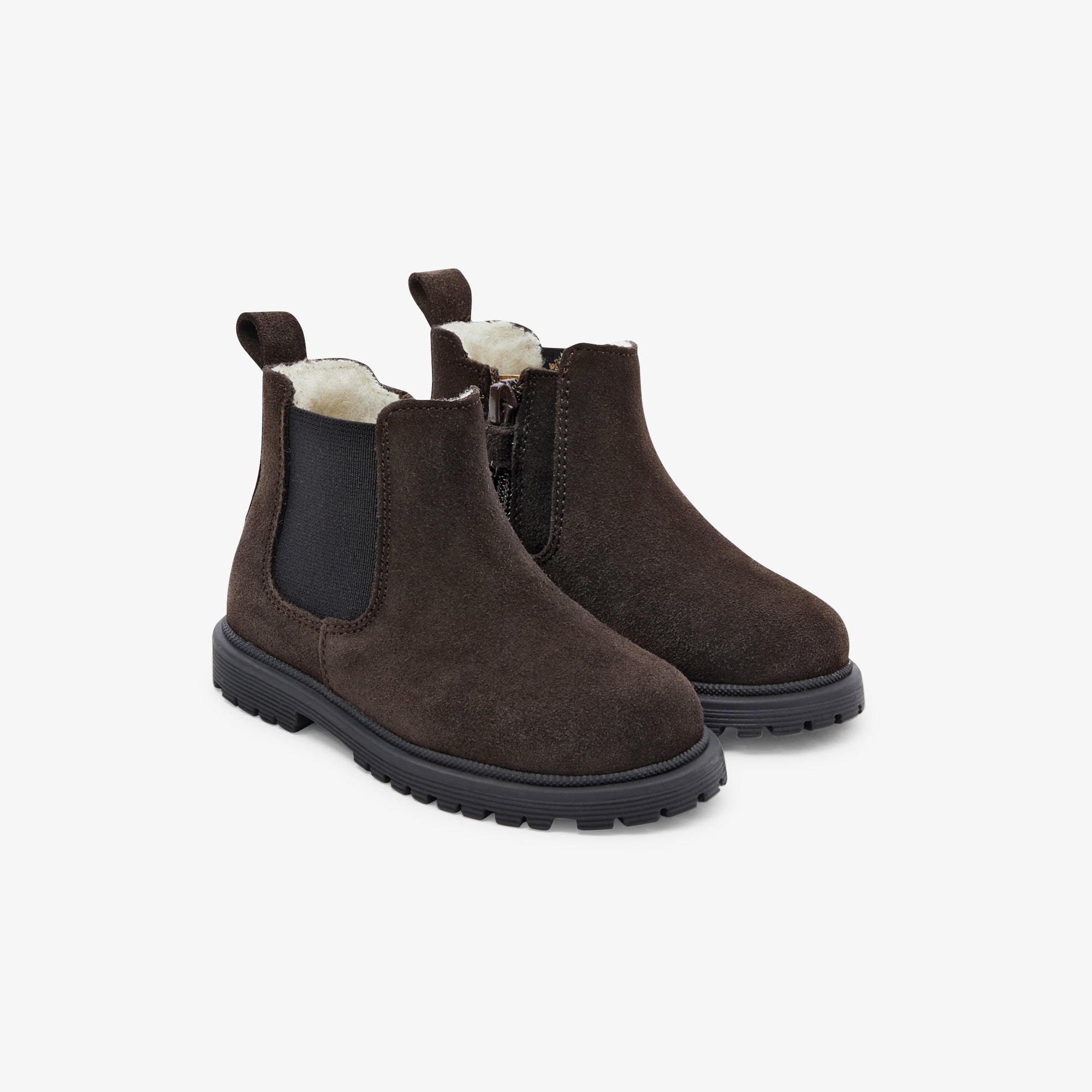 6 QTY / MARRON CHAUSSURES CUIR BELLO FOURRE