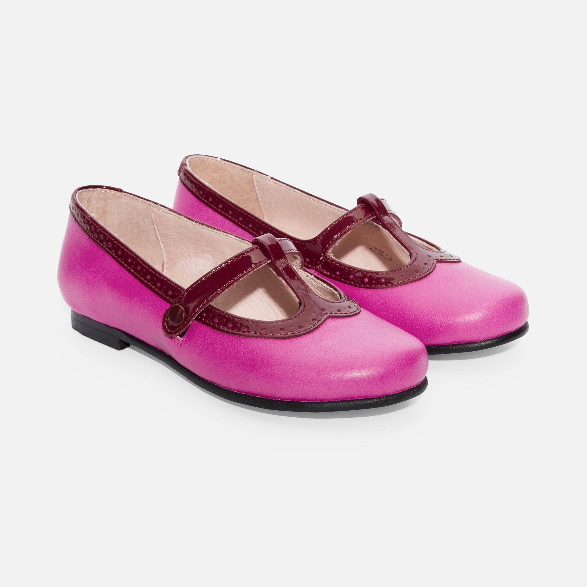 3 QTY / ROSE CHAUSSURES CUIR DIAMANT