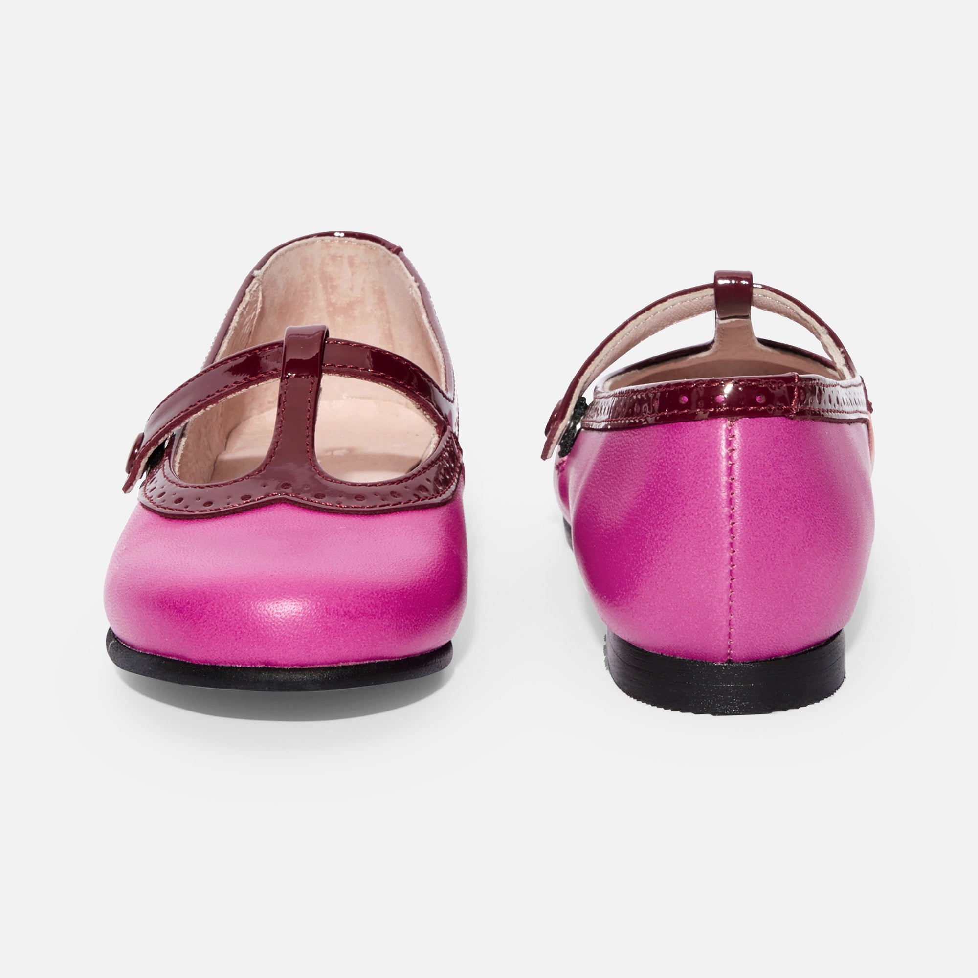 3 QTY / ROSE CHAUSSURES CUIR DIAMANT