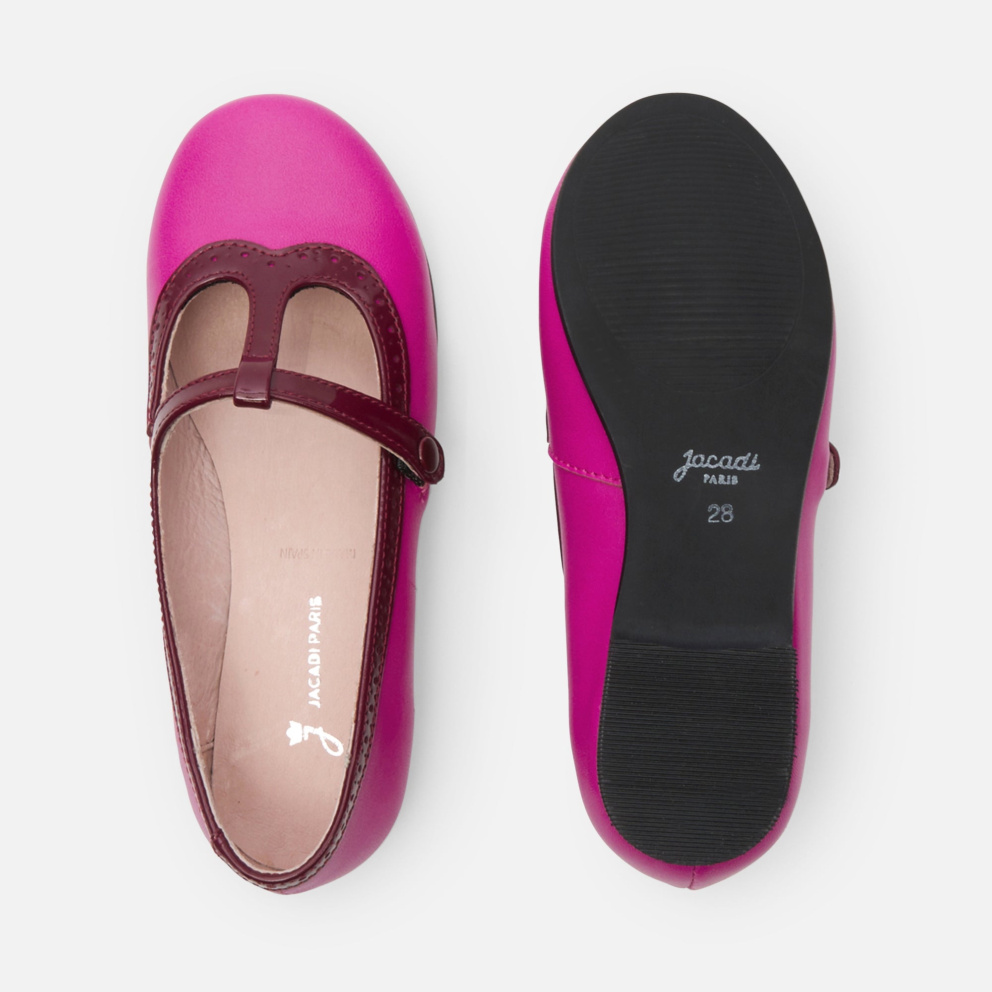3 QTY / ROSE CHAUSSURES CUIR DIAMANT